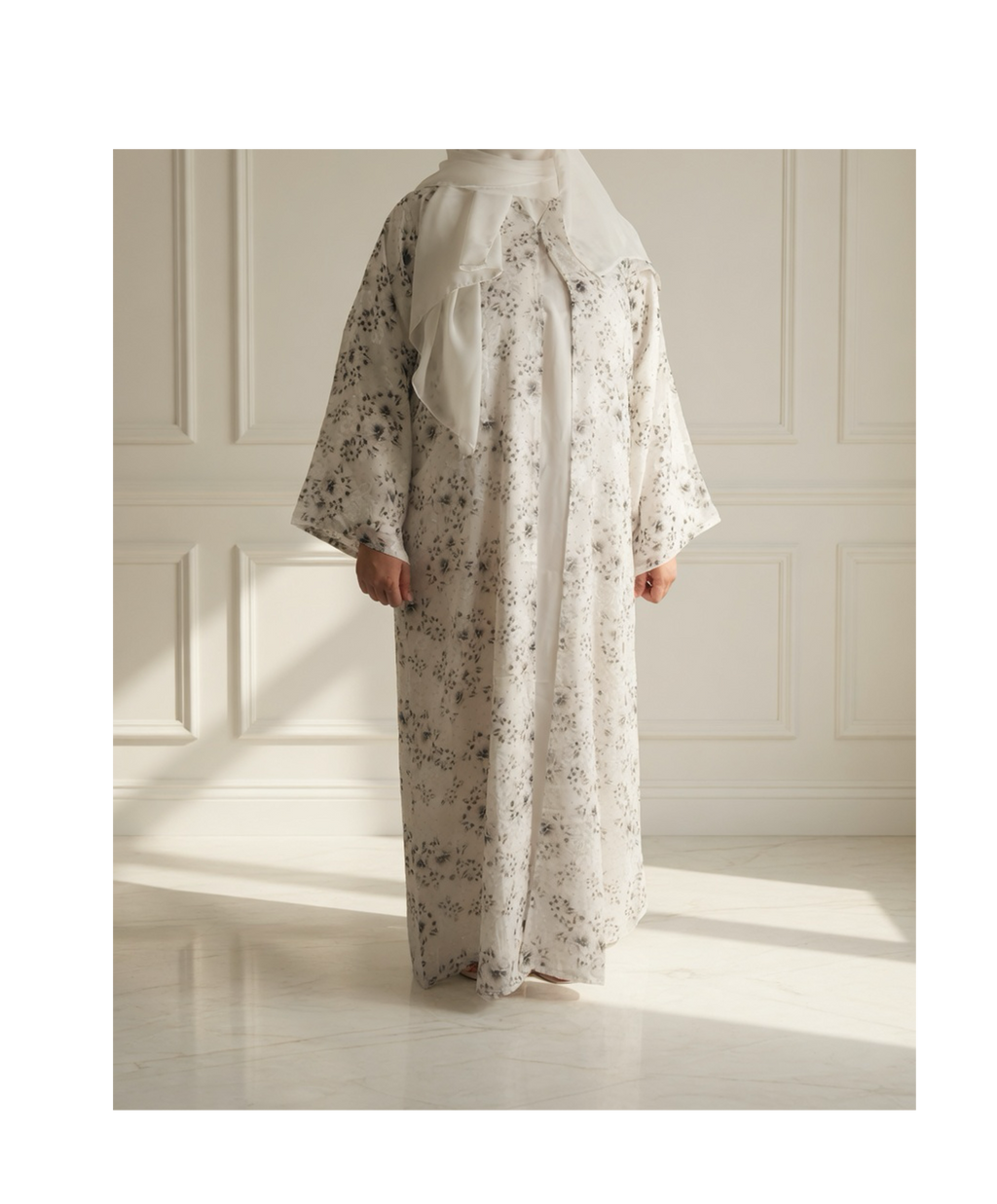 Ivory Bloom Abaya
