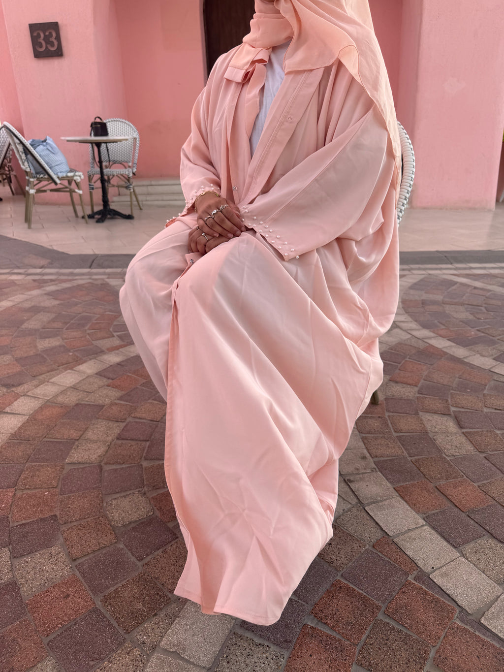Soft Pearl Abaya