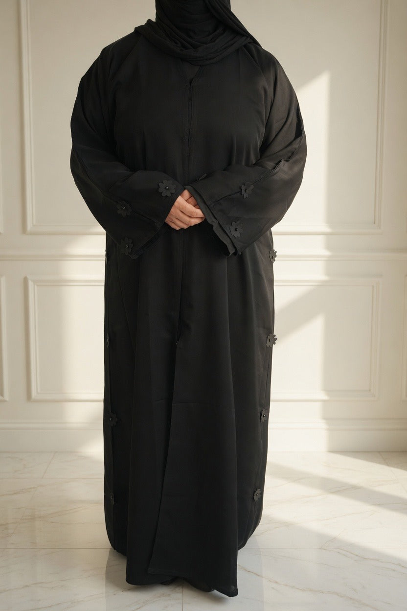 Midnight Bloom Abaya